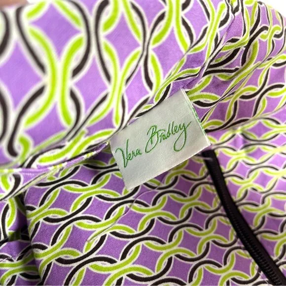 Vera Bradley Shoulder Tote Bag Purple Punch Floral Quilted Purse Pockets Retired - Picture 4 of 16